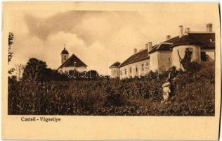 1915 Vágsellye, Schelle, Sala nad Váhom; Pázmány Péter kastély / Castell / castle (vágott / cut)