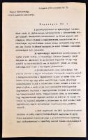1919 Csilléry András (1883-1964) népegészségügyi (népjóléti) miniszter gépelt levele azonosítatlan személy részére, benne a proletárdiktatúra egészségügyi baklövéseiről íratandó dokumentumról,gépelt, Csilléry sajátkezű aláírásával, 1919. nov. 15., 2. sztl. lev.     , 62x47 cm