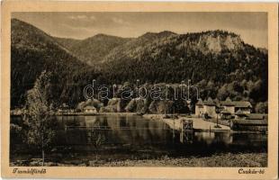 1943 Tusnádfürdő, Baile Tusnad; Csukás-tó, fürdő, strand / lake, beach, bath / Lacul Ciucas
