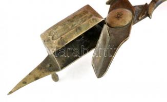 Régi speciális gyertyakoppantó, h: 15,5 cm