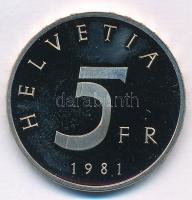 Svájc 1981. 5Fr Cu-Ni "500. évfordulója a Stansi Egyezménynek" T:PP fo. Switzerland 1981. ...