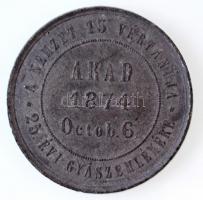 Arad 1874. "Az aradi vértanúk kivégzésének 25. évfordulójára" Zn emlékérem. "SZABADSÁ...