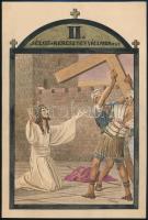 Tary Lajos (1884-1972): Jézus keresztútja (14 stáció terve).  Akvarell, ceruza, papír. Mind jelzett,...