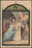 Tary Lajos (1884-1972): Jézus keresztútja (14 stáció terve).  Akvarell, ceruza, papír. Mind jelzett,...