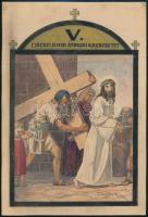 Tary Lajos (1884-1972): Jézus keresztútja (14 stáció terve).  Akvarell, ceruza, papír. Mind jelzett,...