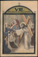 Tary Lajos (1884-1972): Jézus keresztútja (14 stáció terve).  Akvarell, ceruza, papír. Mind jelzett,...