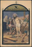 Tary Lajos (1884-1972): Jézus keresztútja (14 stáció terve).  Akvarell, ceruza, papír. Mind jelzett,...