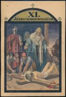Tary Lajos (1884-1972): Jézus keresztútja (14 stáció terve).  Akvarell, ceruza, papír. Mind jelzett,...
