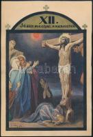 Tary Lajos (1884-1972): Jézus keresztútja (14 stáció terve).  Akvarell, ceruza, papír. Mind jelzett,...