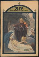 Tary Lajos (1884-1972): Jézus keresztútja (14 stáció terve).  Akvarell, ceruza, papír. Mind jelzett,...