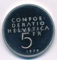 Svájc 1979. 5Fr Cu-Ni "Albert Einstein születésének 100. évfordulója / Képlet" T:PP Switze...