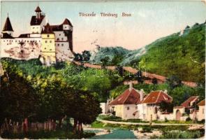 1917 Törcsvár, Törzburg, Bran-Poarta, Bran; vár, kastély. Zeidner H. kiadása / Castelul / castle (szakadás / tear)