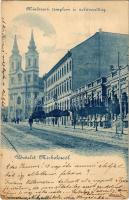 1899 Miskolc, MÁV üzletvezetőség és Mindszenti római katolikus templom