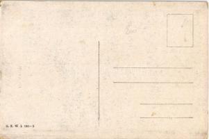 Heimwärts / Winter sport art postcard, skiing soldier. B.K.W.I. 180-5. s: Carl Josef