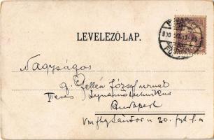 1900 Winter sport art postcard, ice skating accident. Kunst-Anstalt v. H.A.J. Schultz litho (worn co...