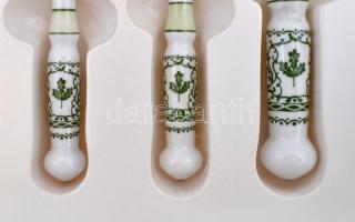 VEB kobaltfestett porcelán evőeszköz készlet 6 személyes, komplett, 24 darabos, saját dobozában