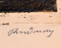 Rudnay Gyula (1878-1957): Főúri lakoma. Színezett rézkarc, papír, jelzett. Lap alján ajándékozási so...