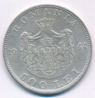 Románia 1944. 500L Ag "I. Mihály" T:2 ph. 
Romania 1944. 500 Lei Ag "Mihai I" C...