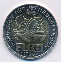 Hollandia 1996. 10E bimetál "Constantijn Huygens" T:1 kis patina Netherlands 1996. 10 Euro...