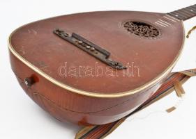 Sonora mandolin. Hátulján repedéssel, húr nélkül. 96 cm