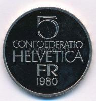 Svájc 1980. 5Fr Cu-Ni "Ferdinand Hodler" T:PP 
Switzerland 1980. 5 Francs Cu-Ni "Fer...