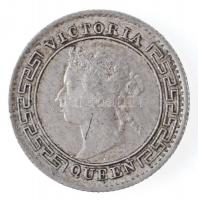 Ceylon 1900. 10c Ag Viktória T:2 ph. Ceylon 1900. 50 Cents Ag Victoria C:XF edge error Krause KM#94
