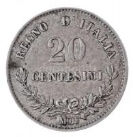 Olaszország 1863M BN 20c Ag "II. Viktor Emánuel" T:2 
Italy 1863M BN 20 Centesimi Ag &quo...