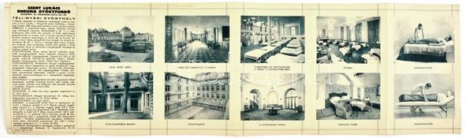 cca 1930 Budapest, Szent Lukács Fürdő - téli, nyári reumagyógyhely ismertető prospektus