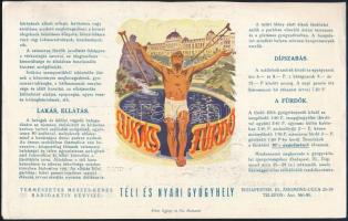 cca 1930 Budapest, Szent Lukács Gyógyfürdő és Nagyszálloda ismertető prospektus