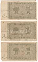 Német Harmadik Birodalom 1937. 1M (3x) T:III-,IV 
German Third Reich 1937. 1 Mark (3x) C:VG,G Kraus...