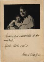 1936 Székesfehérvár, Héjj Erzsébet a Magyar Gyermeknevelés szerkesztője (a lapon saját levelével)