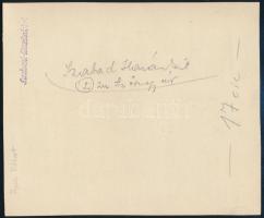 Byssz Róbert (1893-1961): Így lett úr Janikából. Tus, papír, jelzett. Hátoldalán Szabad Hazánkért bé...