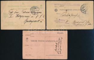 1914-1915 3 db tábori postai levelezőlap
