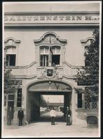 1941 Galitzenstein H. Rt. papírnagykereskedése és papírárugyárának épülete, XIII. ker. Angyalföld, Frangepán utca 12-14, 2 db fotó, 12x16 cm