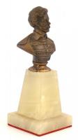 Petőfi Sándor bronz mellszobor alabástrom talapzaton. 18 cm