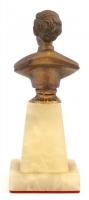 Petőfi Sándor bronz mellszobor alabástrom talapzaton. 18 cm