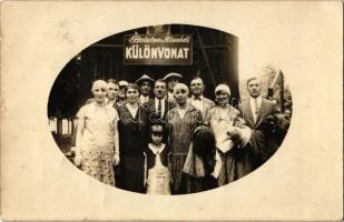 1927 Balatonalmádi, különvonat a vasútállomáson. photo (fl)