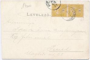 1900 Pilis, Izraelita templom, zsinagóga, Báró Nyáry kastély. Schwartz Sámuel kiadása