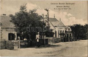 1909 Balatonberény, Balaton-Berény; M. kir. posta és Erzsi villa. Neumark Adolf kiadása