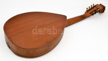 Mandolin, gitár faragott női fejjel Törött. 84 cm