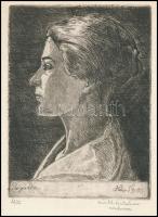 Dési Huber István (1895 - 1944): Bogárka (1927). Rézkarc, papír, jelzett, számozott (32/32). Dési Hu...