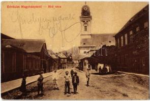 1909 Nagybánya, Baia Mare; Híd utca, templom, Mandel üzlete. W.L. 2365. / street, church, shop (EK)