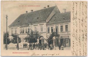 Székelykeresztúr, Kristur, Cristuru Secuiesc; M. kir. állami tanítóképző intézet, Bálint Dániel üzlete / teachers' training institute, shop (r)