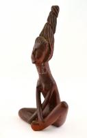 Női akt szobrocska. Faragott fa. 28 cm