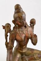 Zöld Tara istennő. Bronz. díszített, jelzés nélkül / Godess Shiva. Bronze. 38 cm