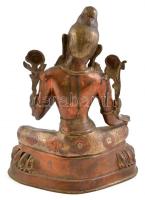 Zöld Tara istennő. Bronz. díszített, jelzés nélkül / Godess Shiva. Bronze. 38 cm