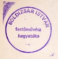 Boldizsár István (1897-1984): Arckép. Rézkarc, papír,  hátoldalán hagyatéki pecséttel. Lap teteje en...