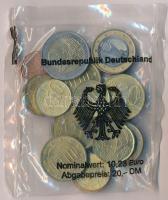 Németország 2002D 1c-2EUR (20x) eredeti csomagolásban T:1- ph. Germany 2002D 1 Cent - 2 Euro (20x) in original packaging C:AU edge error