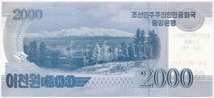 Észak-Korea 2008. 2000W T:I 
North Korea 2008. 2000 Won C:UNC Krause#65