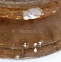 Jelzés nélkül: Kovácsmester szobra. Sérült a munkadarab. Bronz, kissé sérült kő talapzaton. 72 cm